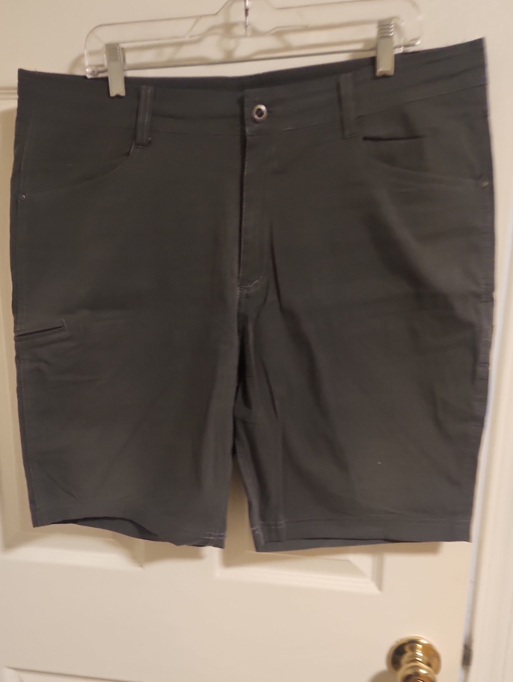 Hawke & Co Dark Gray Flat-Front Men's Shorts